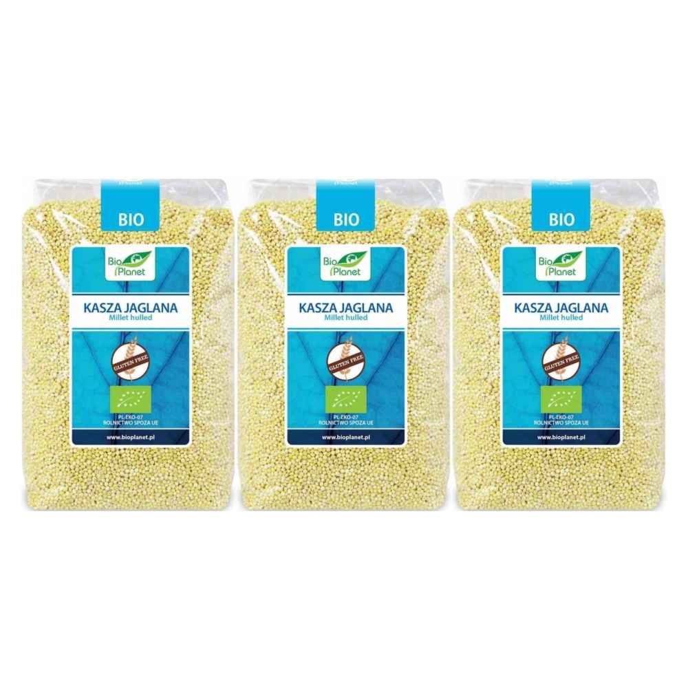 Zestaw 3 x Kasza Jaglana Bezglutenowa Bio 1 kg - Bio Planet