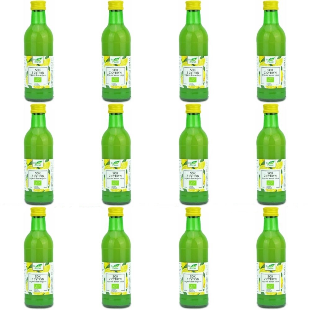 12 x Sok z Cytryn NFC Bio 250 ml - Bio Planet - Sok z Cytryny Eko