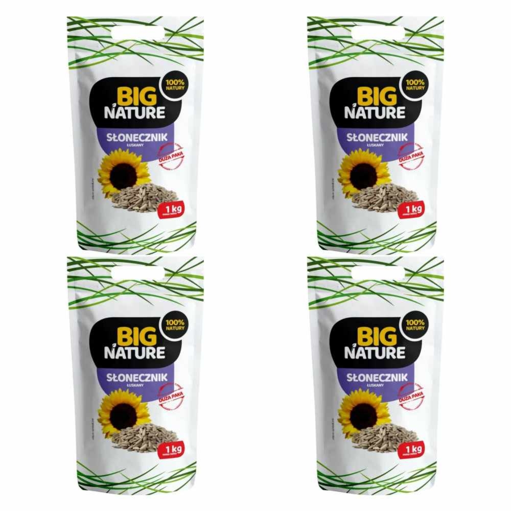 4 x Słonecznik Łuskany 1 kg - Big Nature