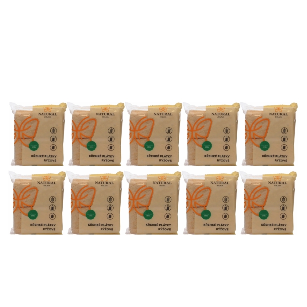 10 x Chlebek Chrupki Ryżowy 75 g - Natural