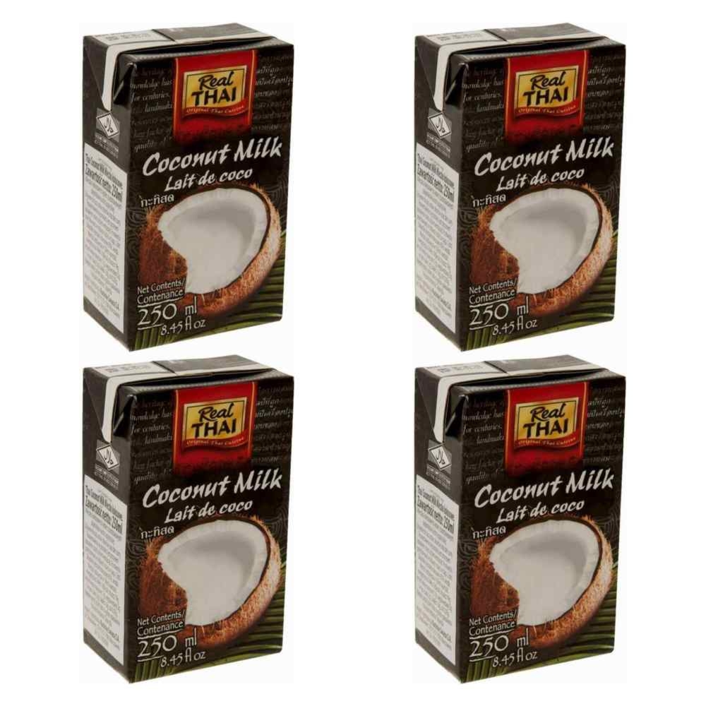 Zestaw 4 x Mleczko Kokosowe UHT 250 ml RealThai