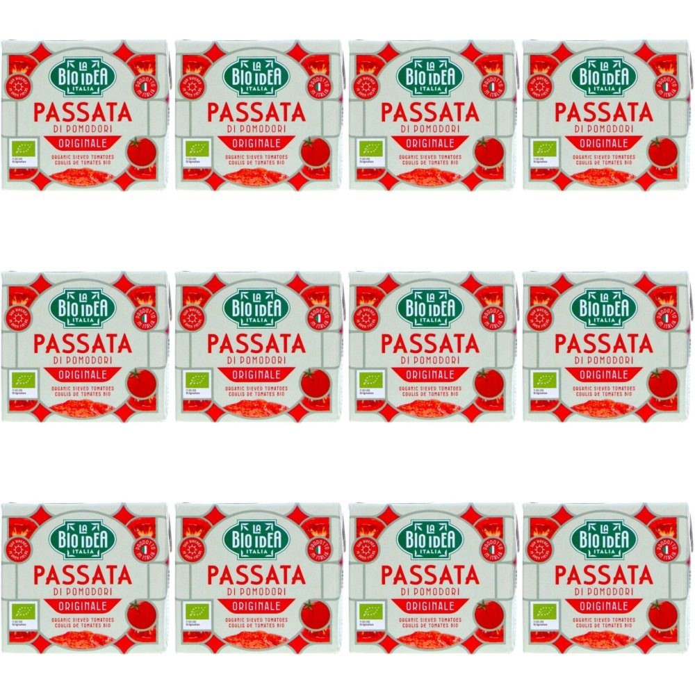 12 x Przecier Pomidorowy Passata w Kartonie Bio 500 g - La Bio Idea