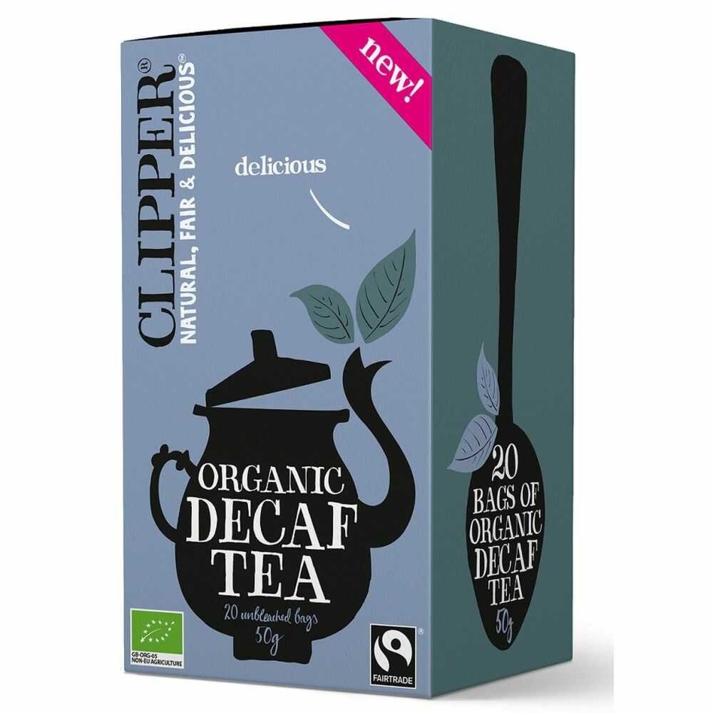Herbata Czarna Bezkofeinowa Fair Trade Bio 50 g (20x 2,5 g) - Clipper