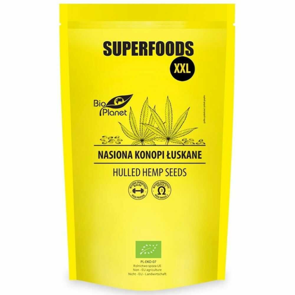 Nasiona Konopi Łuskane Bio 600 g - Bio Planet