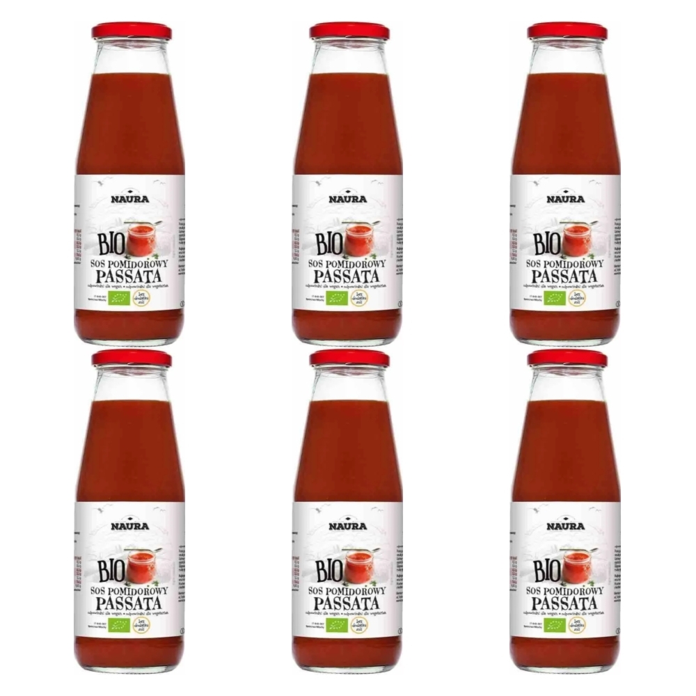 6 x Sos Pomidorowy Passata Bio 680 g - Naura