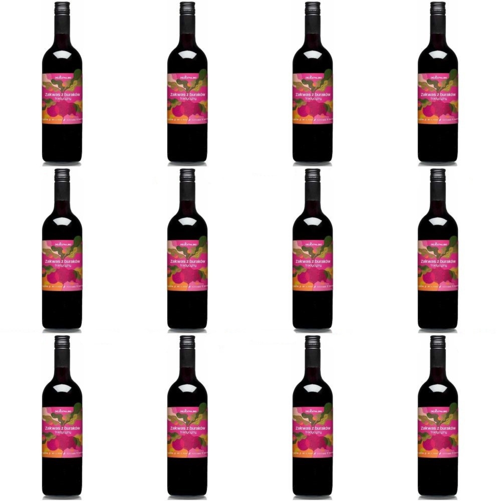 12 x Zakwas z Buraków Tradycyjny Bio 700 ml - Delikatna.Bio (COLD)