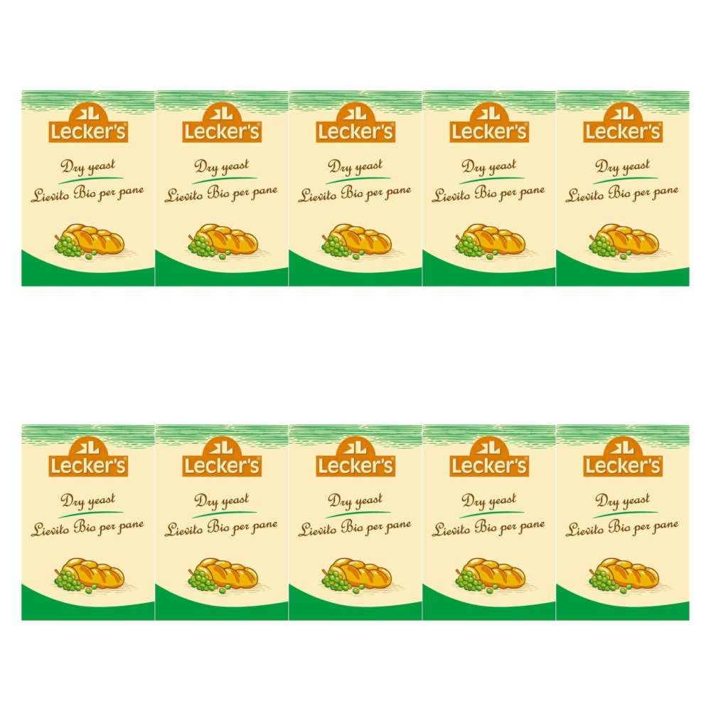 10 x Drożdże Suche Bio 9 g - Lecker's