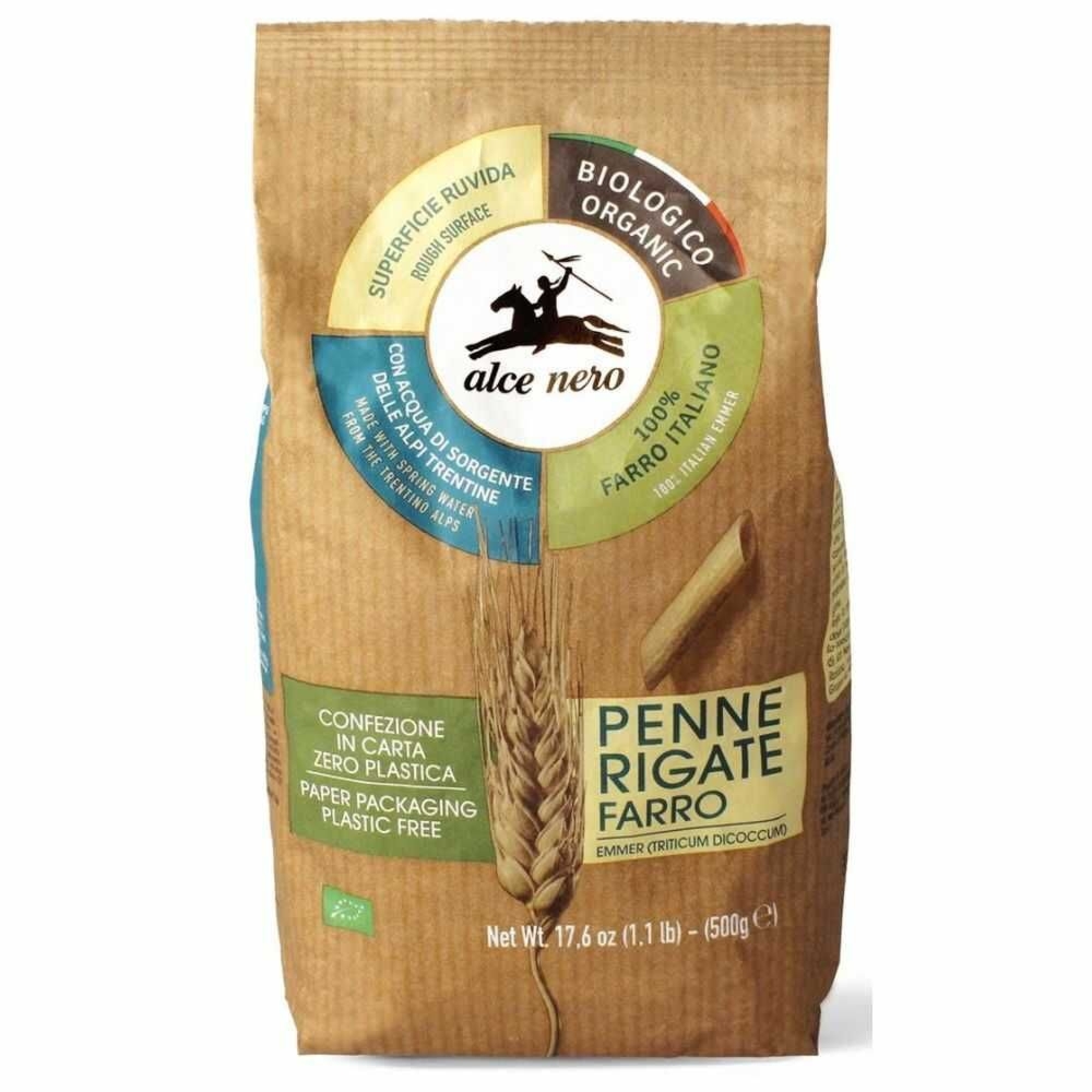 Makaron Penne z Płaskurki Bio 500 g - Alce Nero