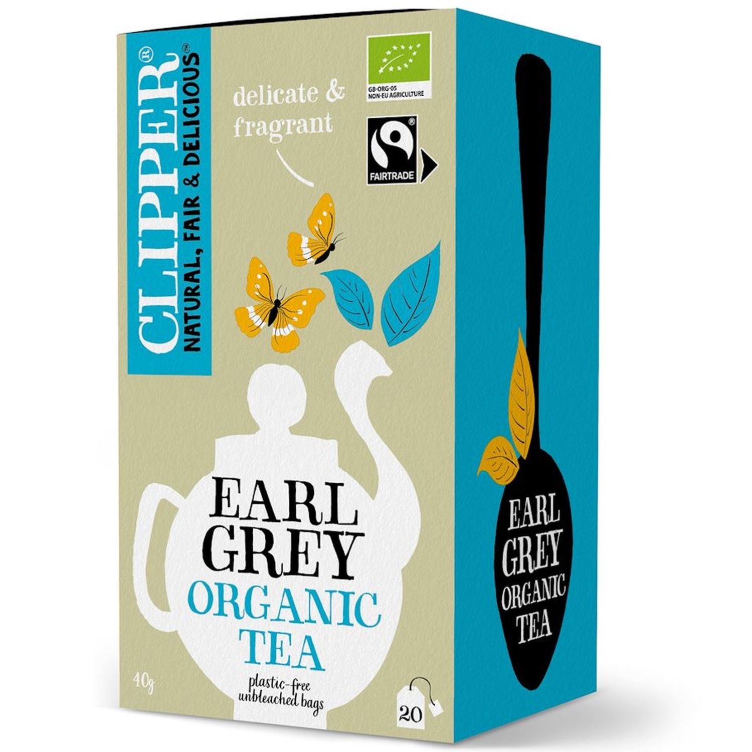 Herbata Czarna Earl Grey Fair Trade Bio 40 g (20x 2 g) - Clipper