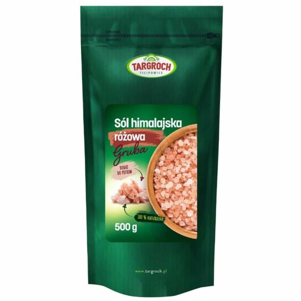 Sól Himalajska Różowa Gruboziarnista Jodowana 500 g - Targroch