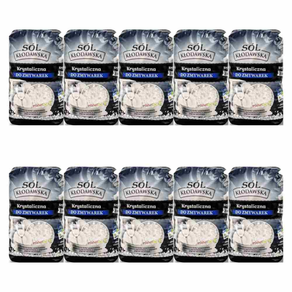 10 x Sól Kłodawska Krystaliczna do Zmywarki 1 kg - Kopalnia Soli Kłodawa