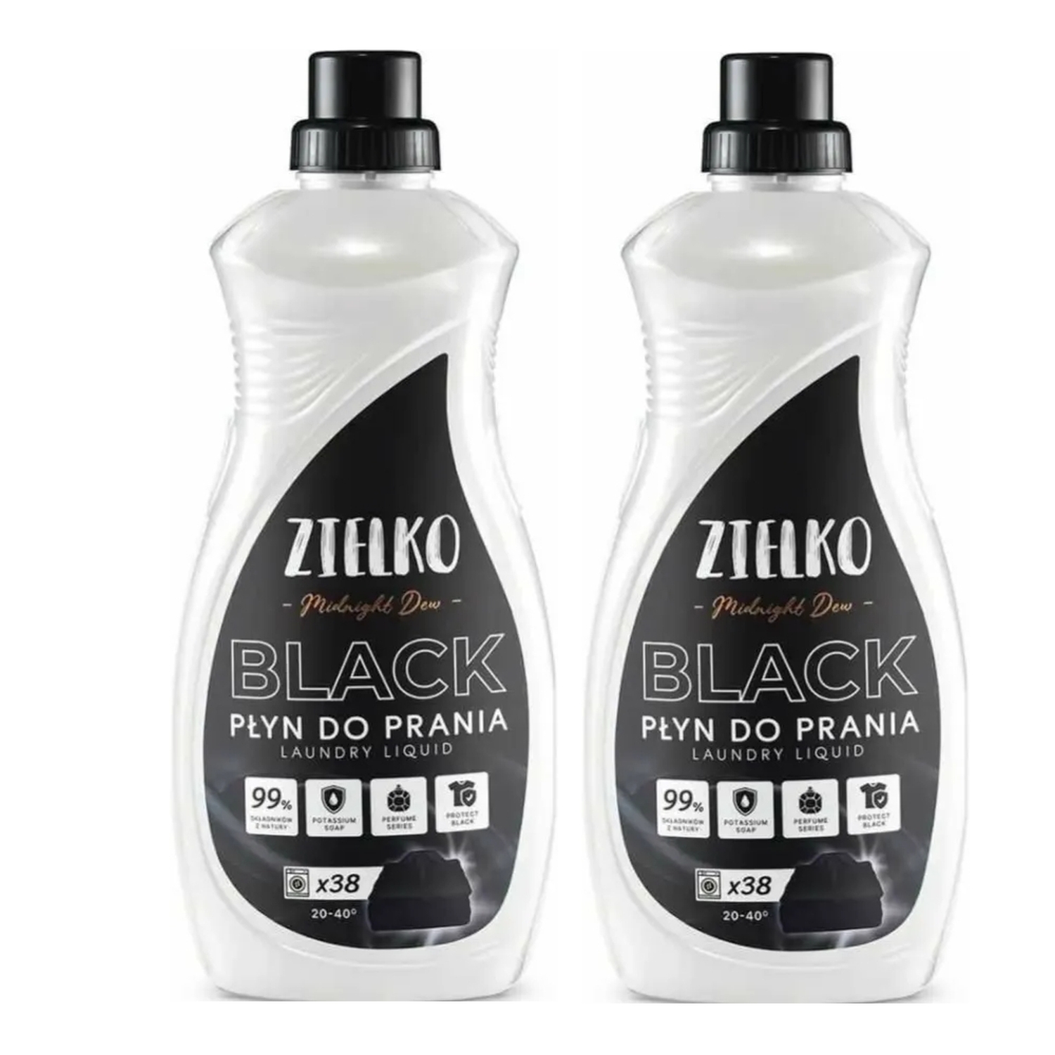 2 x Płyn do Prania Czarnych Tkanin MIDNIGHT DEW 1,52 L - ZIELKO