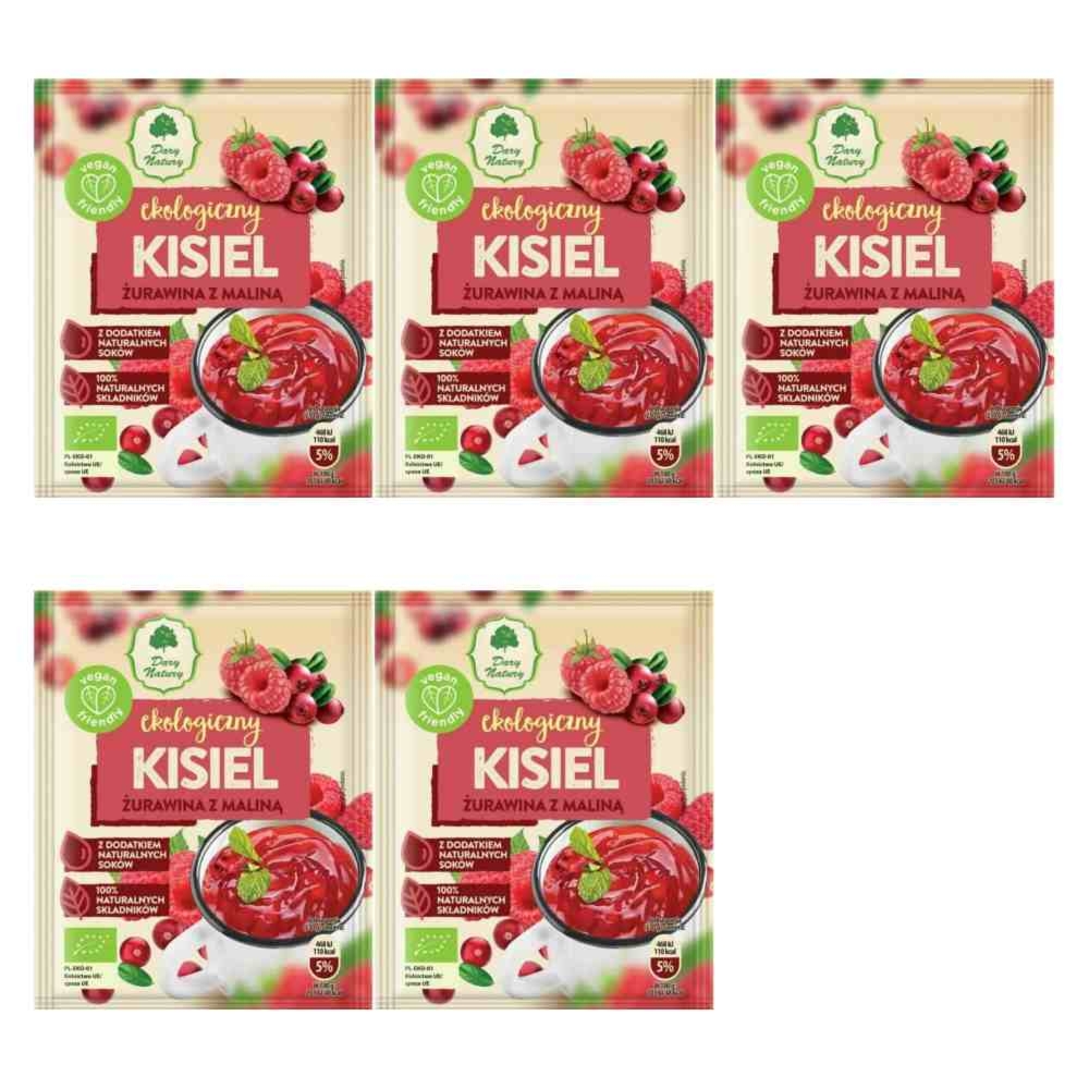 5 x Kisiel do Kubka Żurawina z Maliną Eko 30 g - Dary Natury
