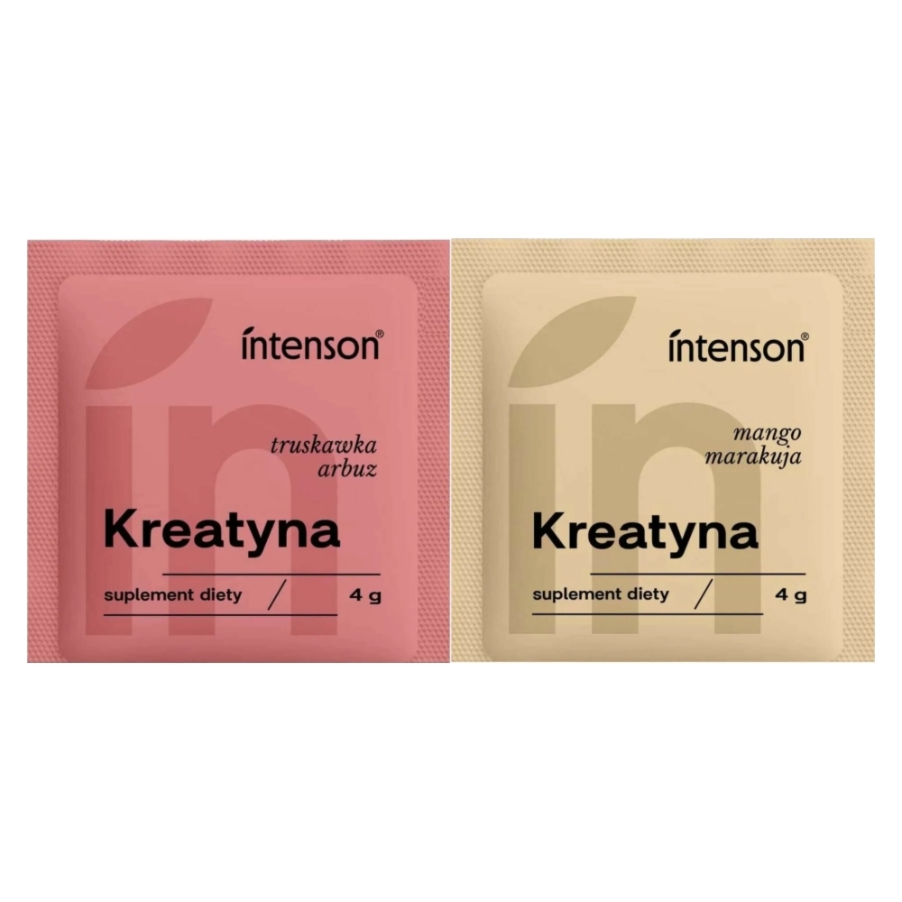 Kreatyna o Smaku Truskawka-Arbuz 4 g  + Kreatyna o Smaku Mango-Marakuja 4 g - Intenson