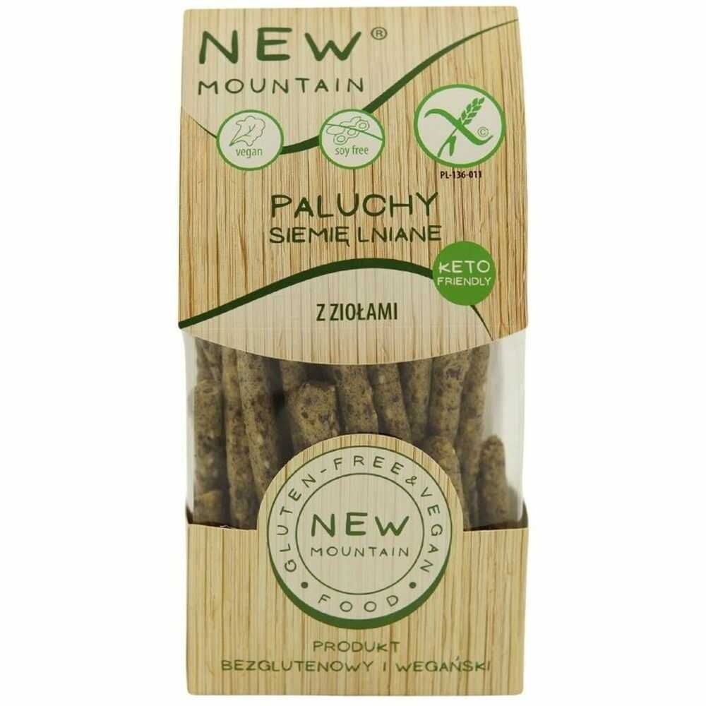 Paluchy z Siemieniem Lnianym i Ziołami Bezglutenowe 200 g - New Mountain