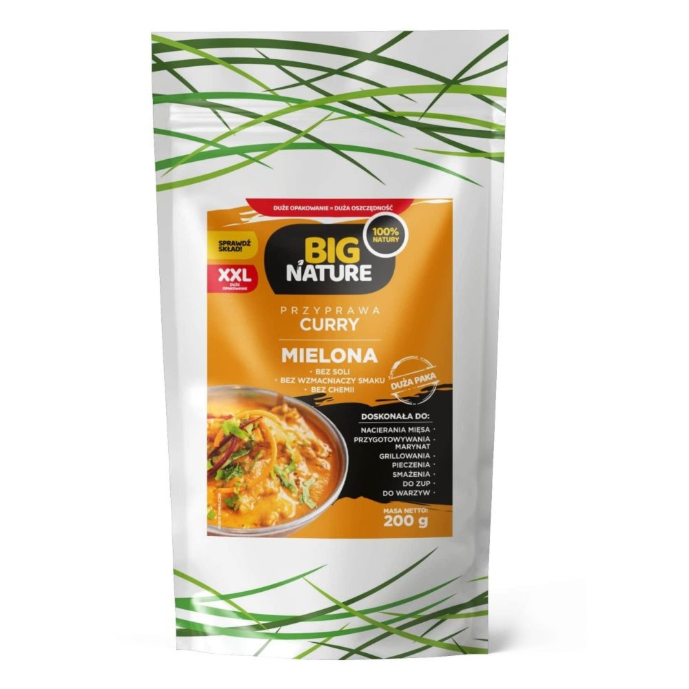 Przyprawa Mielona Curry Bez Soli 200 g - Big Nature