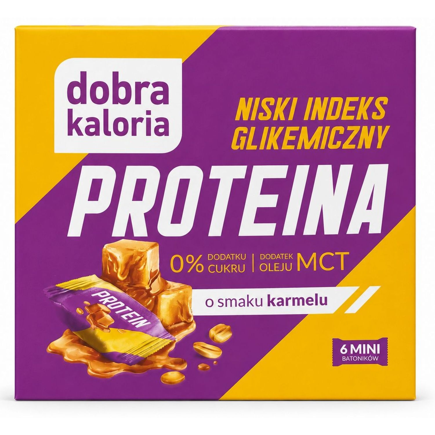 Mini Batoniki Proteina Karmel 102 g (6x 17 g) - Dobra Kaloria