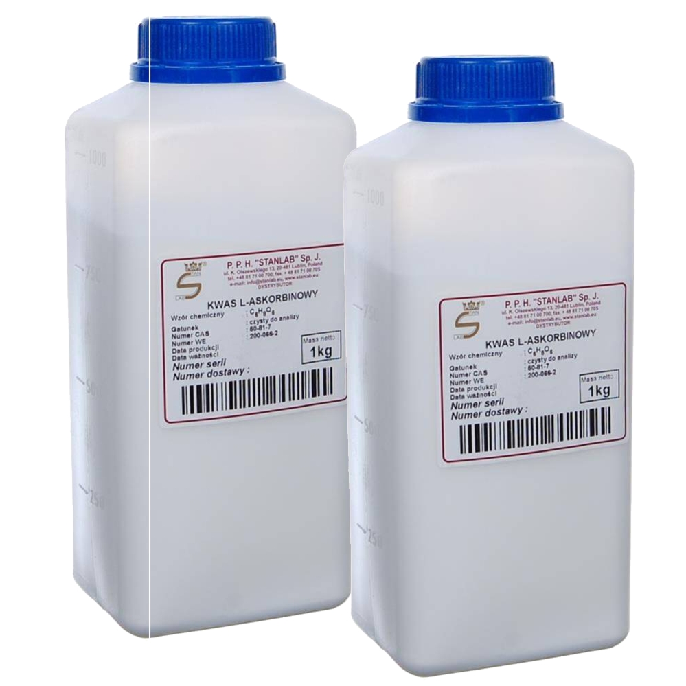 Zestaw 2 x Kwas L-Askorbinowy 1 kg Witamina C CZDA 1000 g Stanlab