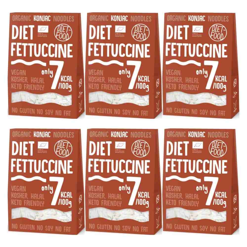 6 x Makaron Konjac Bio Organic Diet Fettuccine 300 g Diet Food