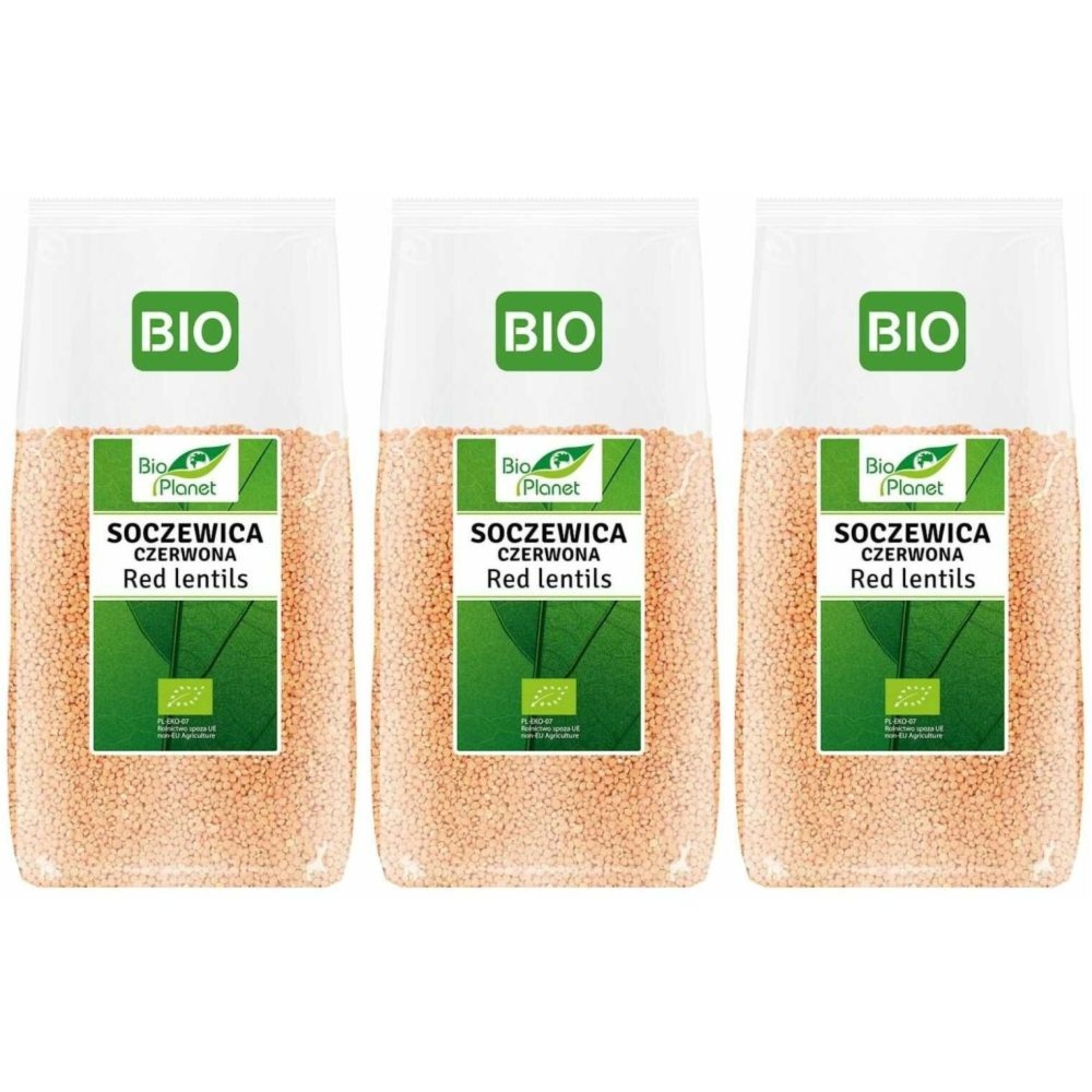 3 x Soczewica Czerwona Bio 500 g - Bio Planet