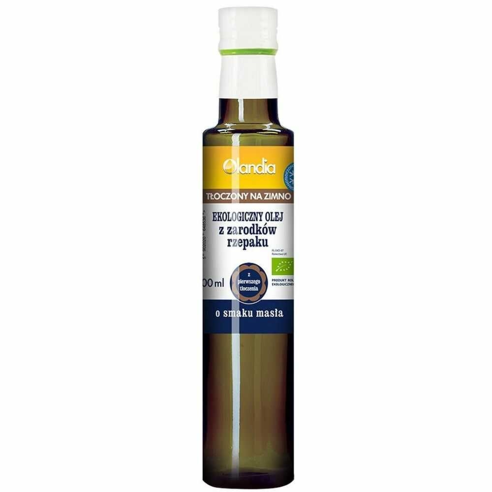 Olej z Zarodków Rzepaku o Smaku Masła Tłoczony na Zimno Bio 500 ml - Olandia