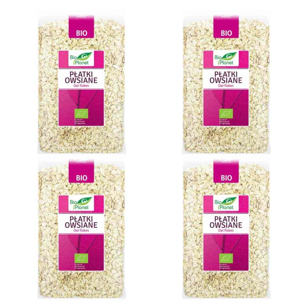 Zestaw 4 x Płatki Owsiane Bio 1 kg  - Bio Planet