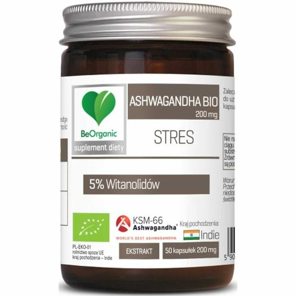 Ashwagandha Ekstrakt Bio 50 Kapsułek - BeOrganic