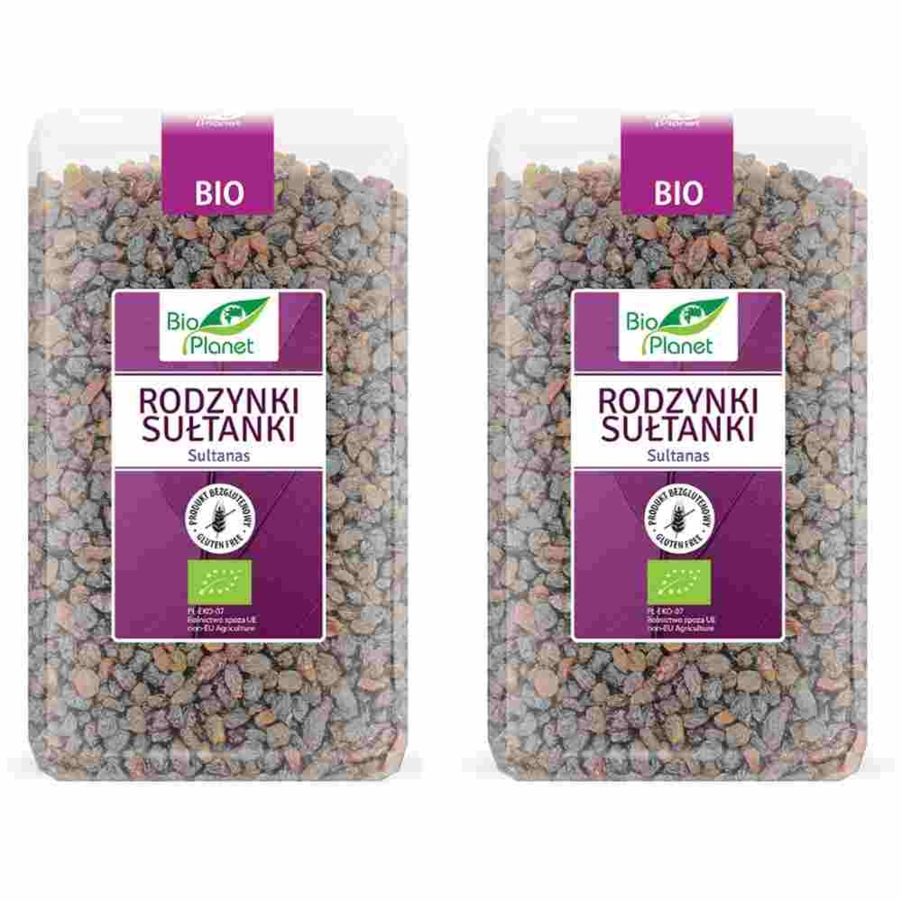 Zestaw 2 x Rodzynki Sułtanki Bio 1 kg - Bio Planet