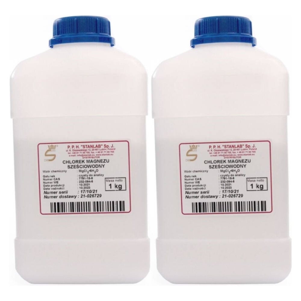 2 x Chlorek Magnezu Sześciowodny CZDA 1 kg - Stanlab
