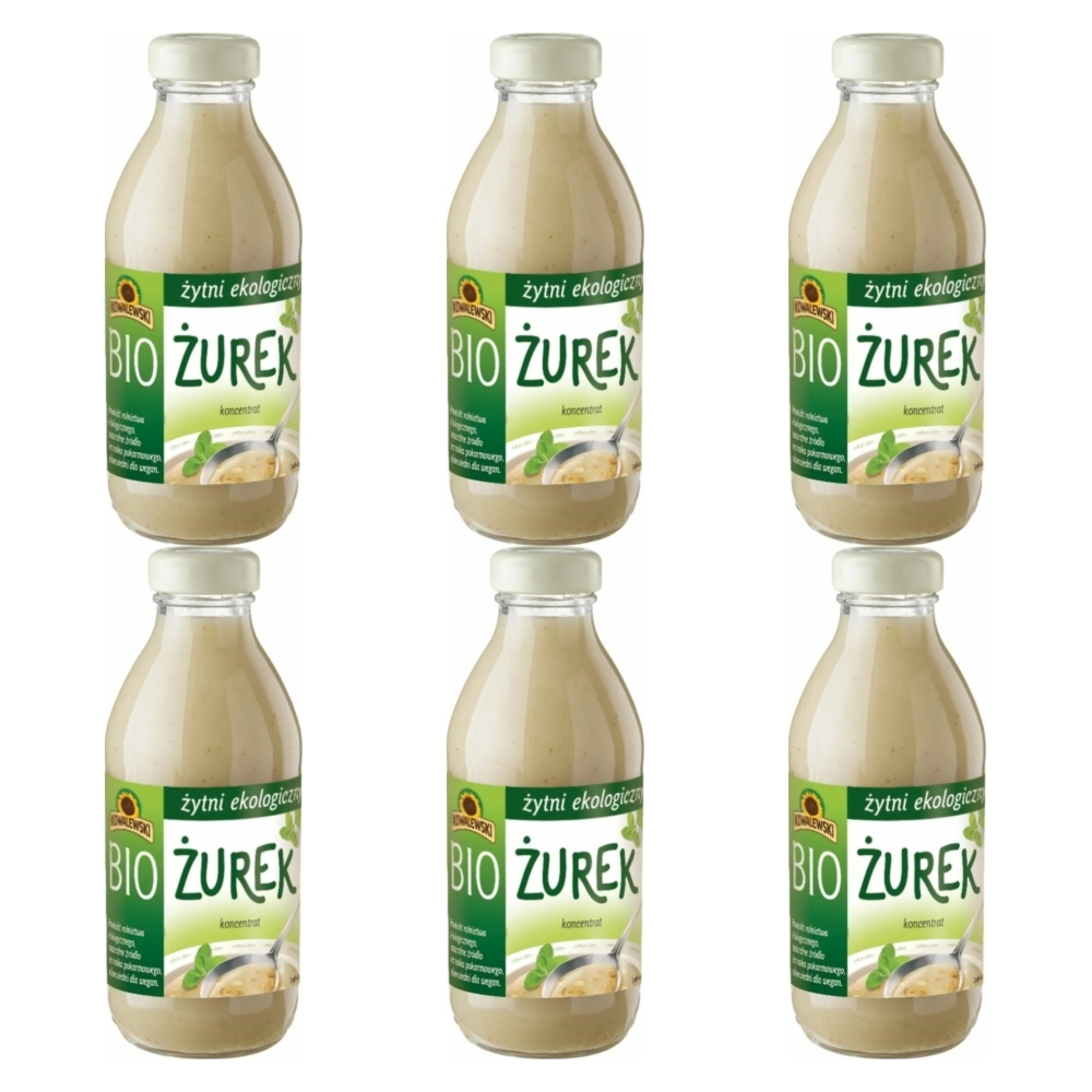 6 x Żurek Żytni Koncentrat Bio 320 ml - Kowalewski