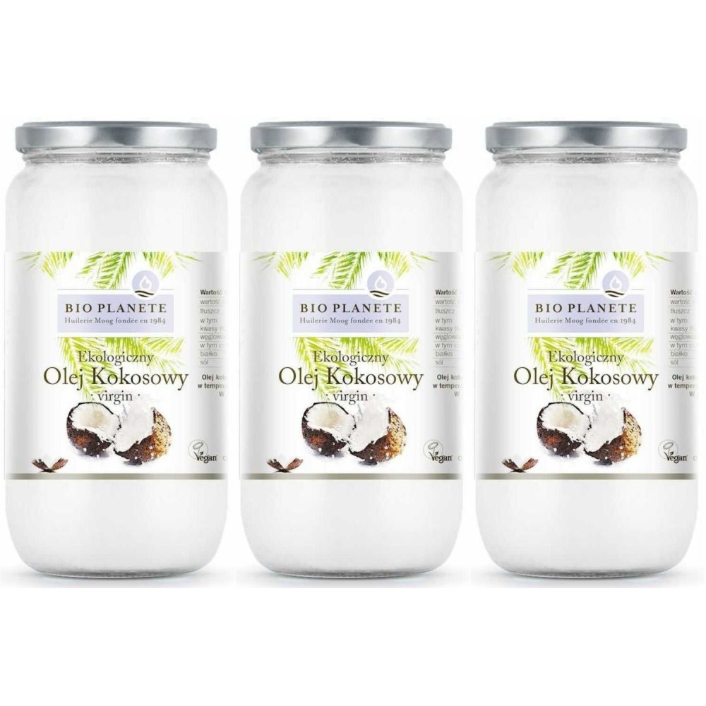 3 x Olej Kokosowy Virgin Bio 950 ml - Bio Planete