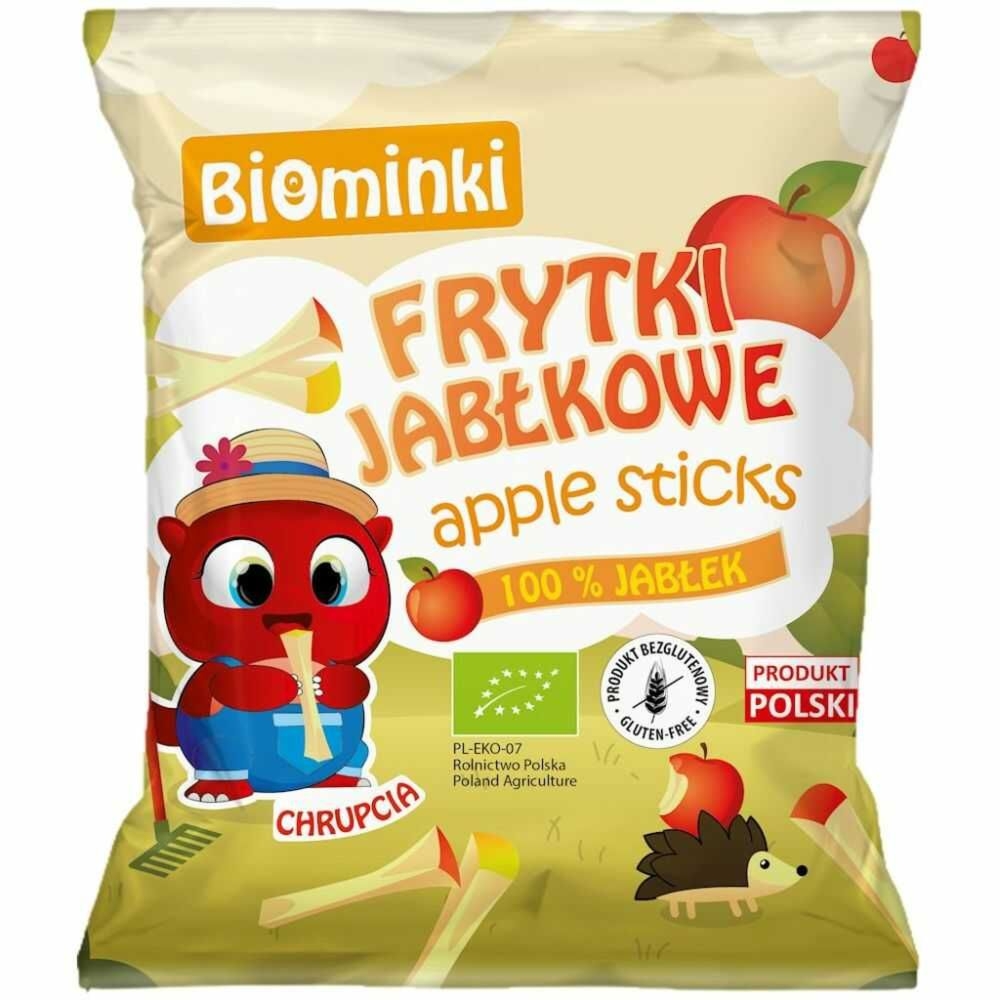 Frytki Jabłkowe Bezglutenowe Bio 40 g - Biominki