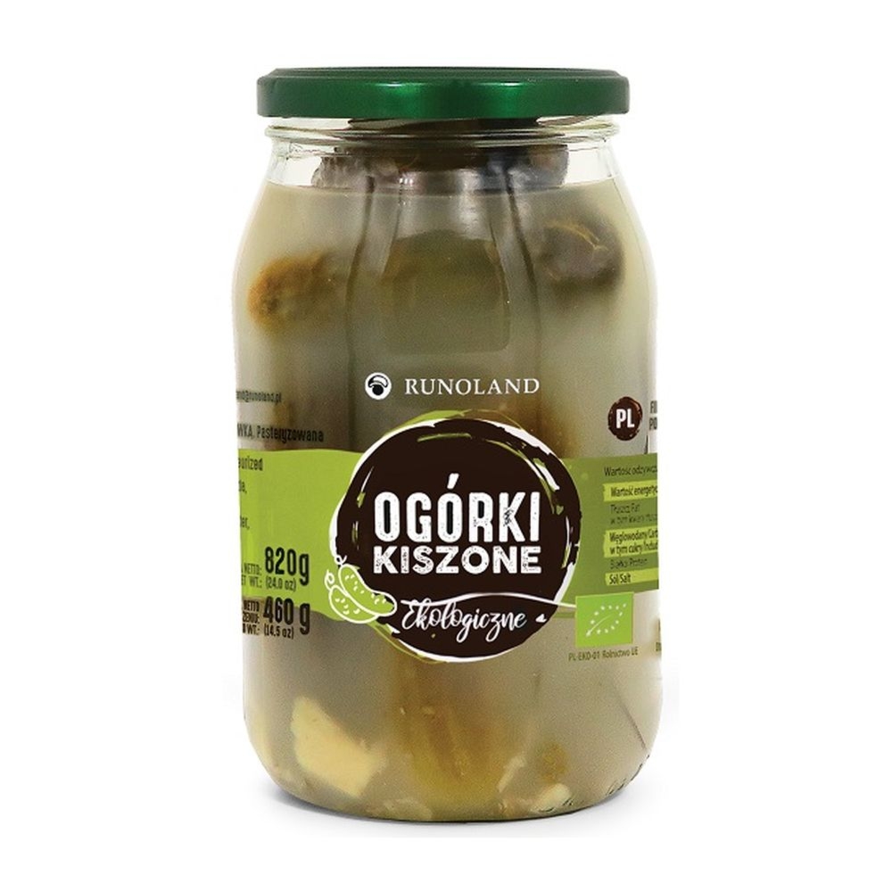 Ogórki Kiszone Małosolne Bio 820 G - Runoland