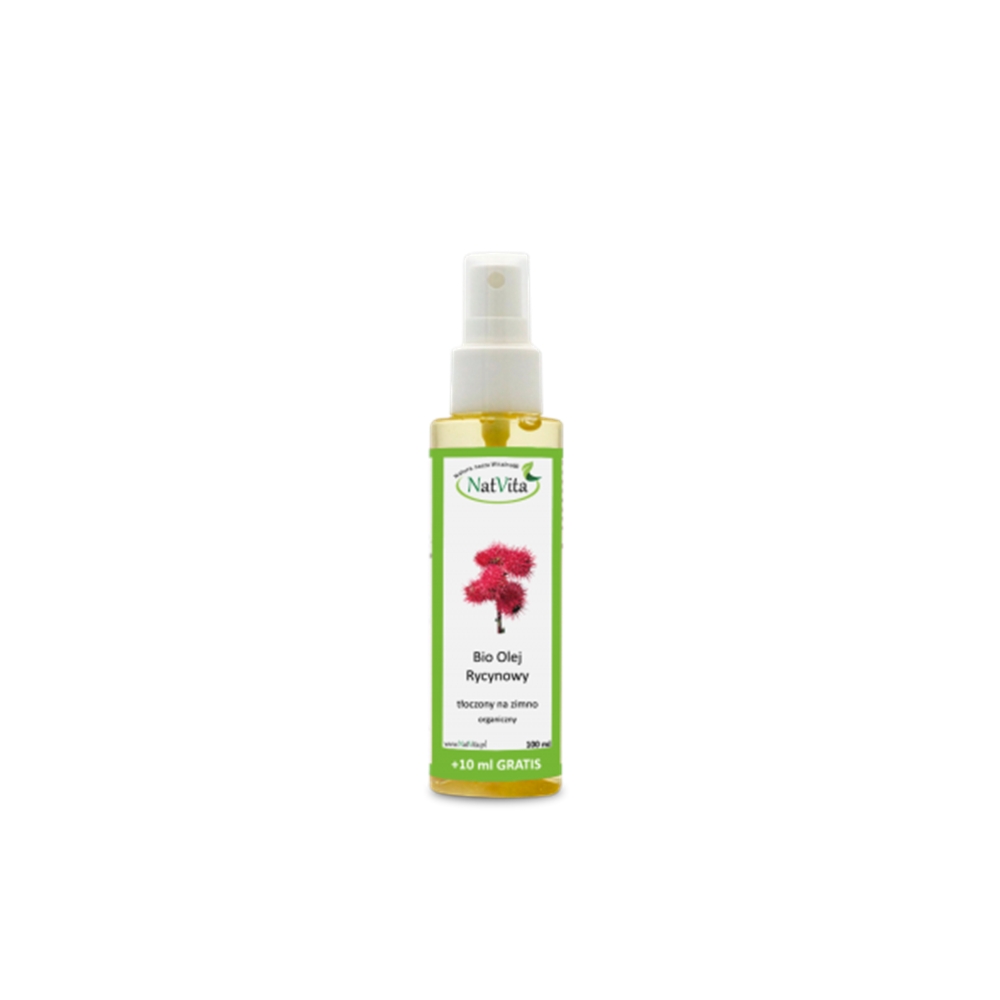 Olej Rycynowy Tłoczony na Zimno Organiczny 100 ml - Natvita