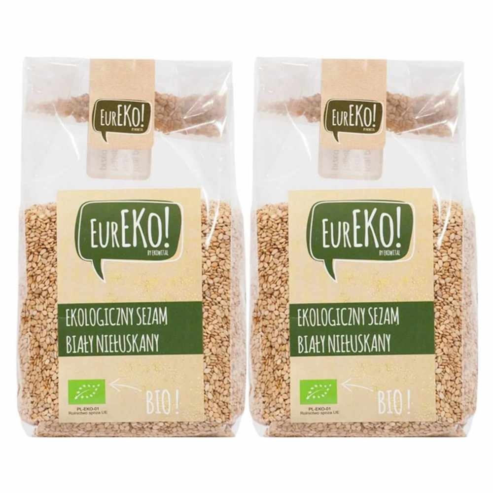 2 x Sezam Biały Niełuskany Bio 250 g - Eureko