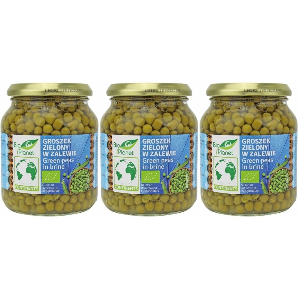 3 x Groszek Zielony w Zalewie Bio 350 g (230 g) - Bio Planet