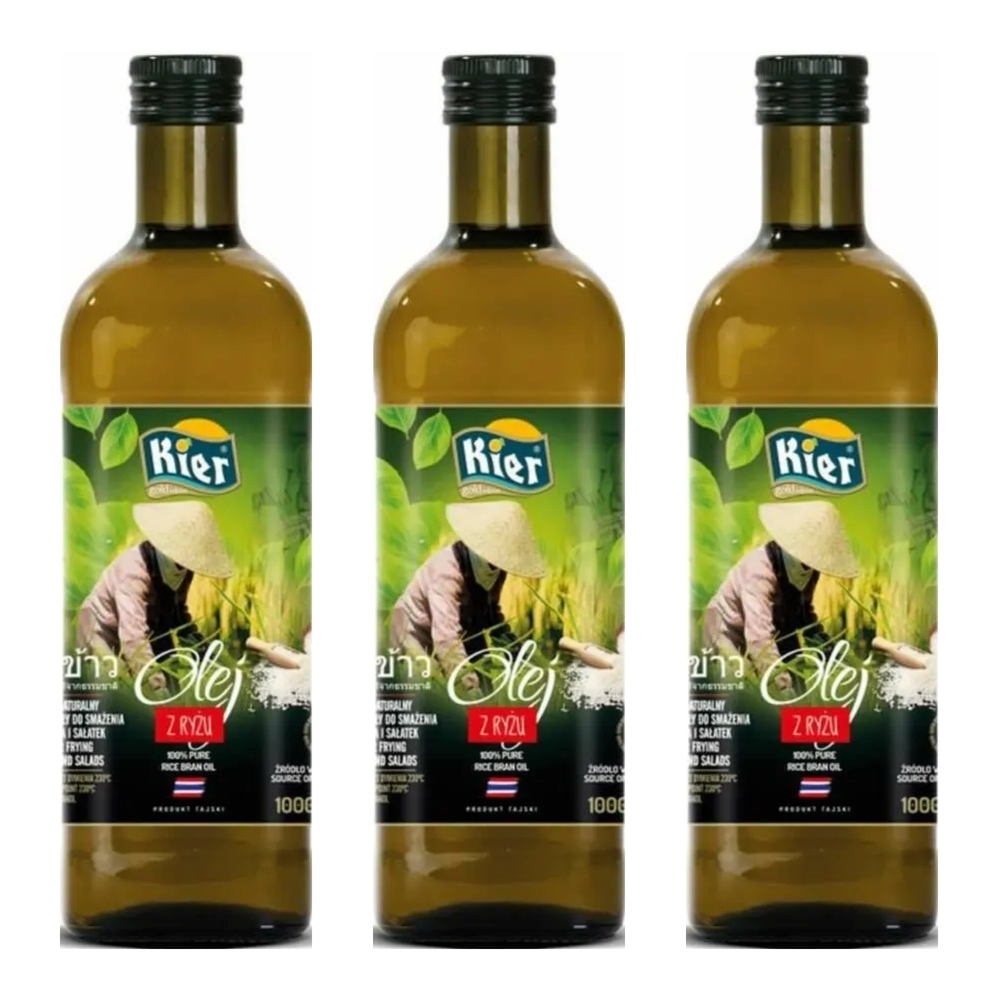 3 x Olej z Ryżu Rafinowany 1 l - Kier