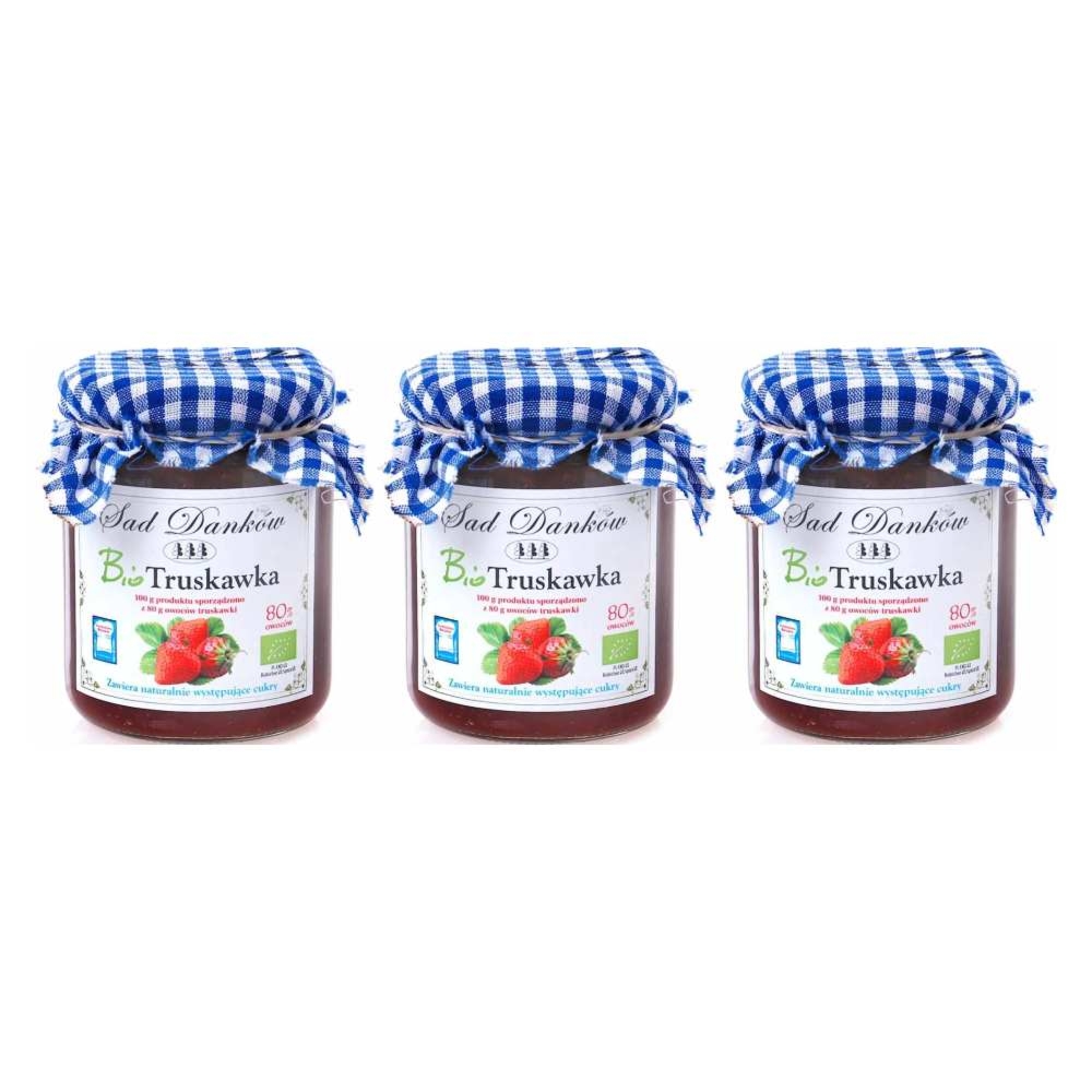 3 x Truskawka Bez Dodatku Cukru Bio 260 g - Sad Danków