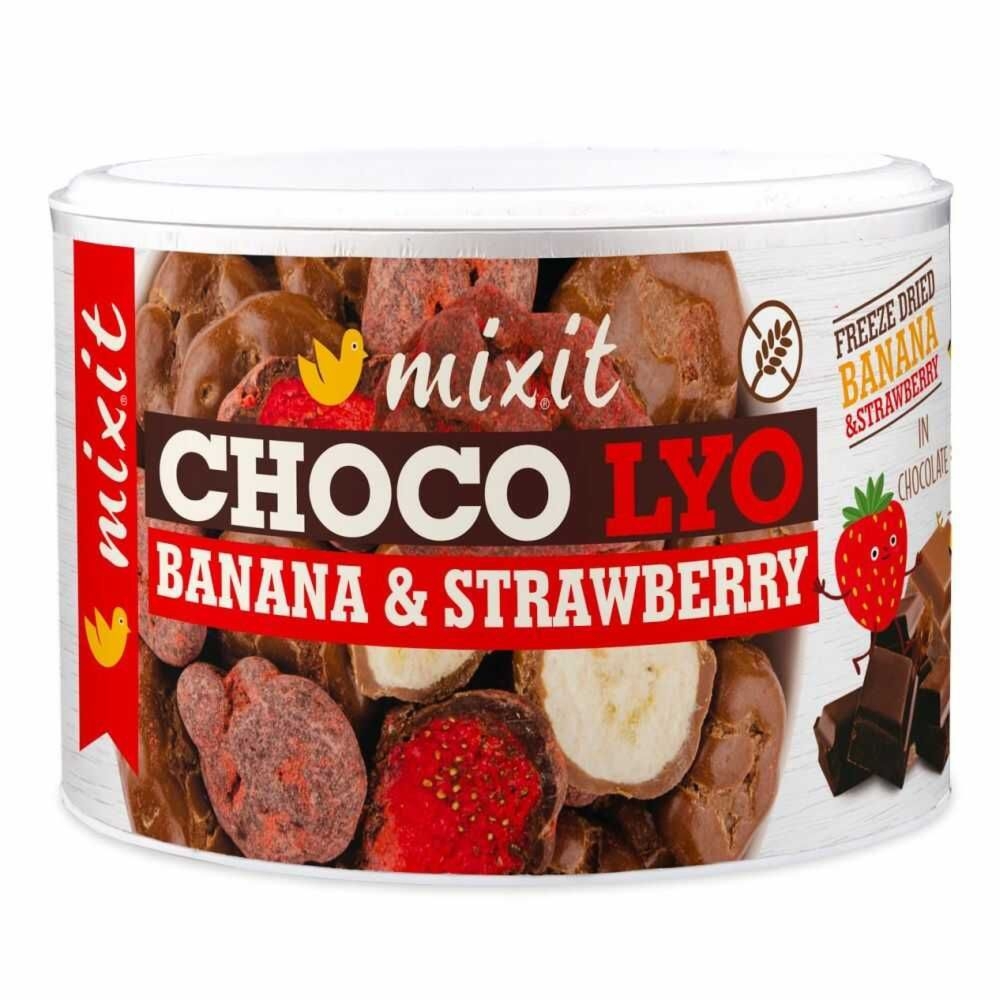 Chrupiące Banany i Truskawki w Czekoladzie 150 g - Mixit