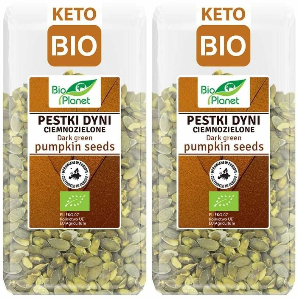 2 x Pestki Dyni Ciemnozielone Uprawiane w Europie Bio 350 g - Bio Planet