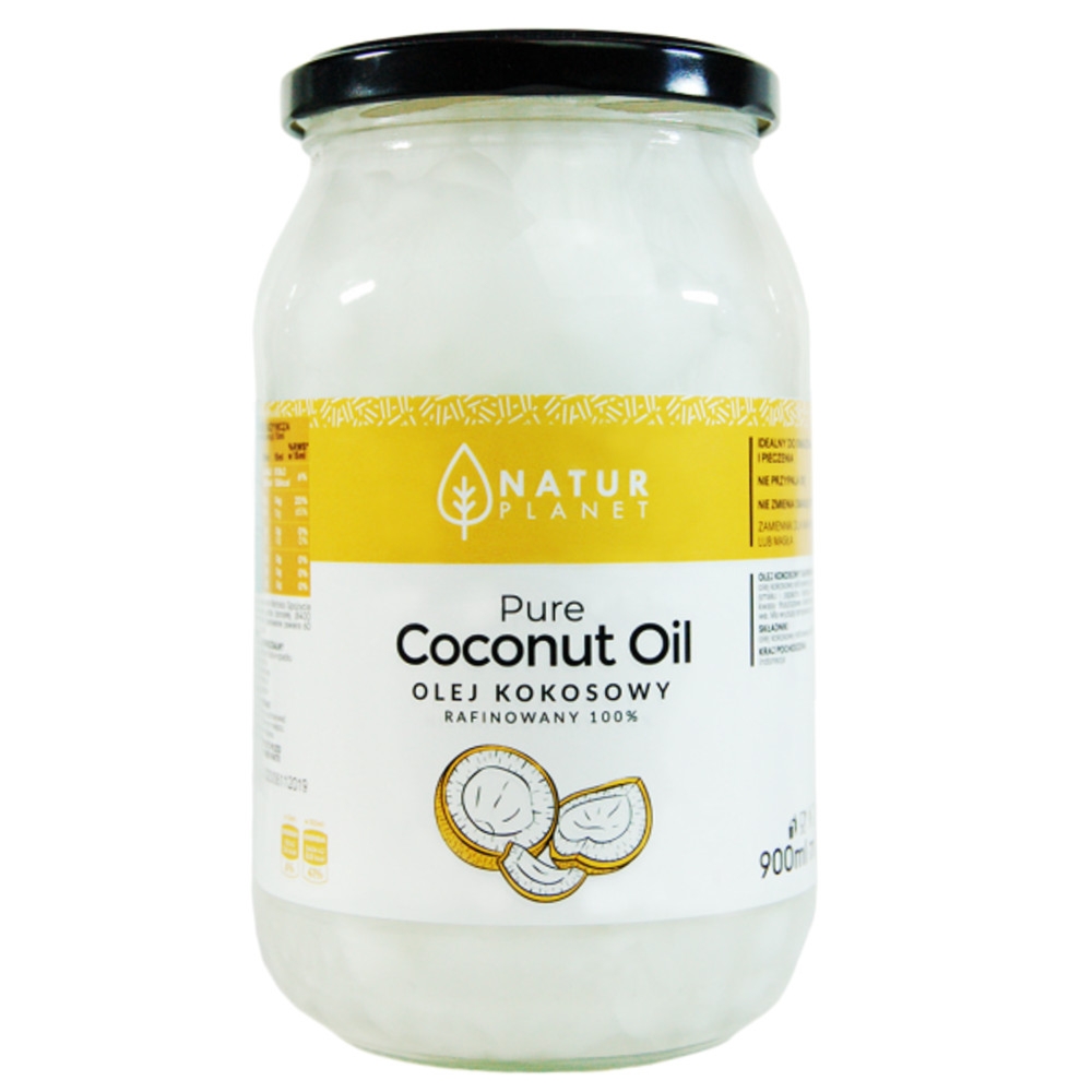 Olej Kokosowy Bezzapachowy Rafinowany 900 ml - Natur Planet