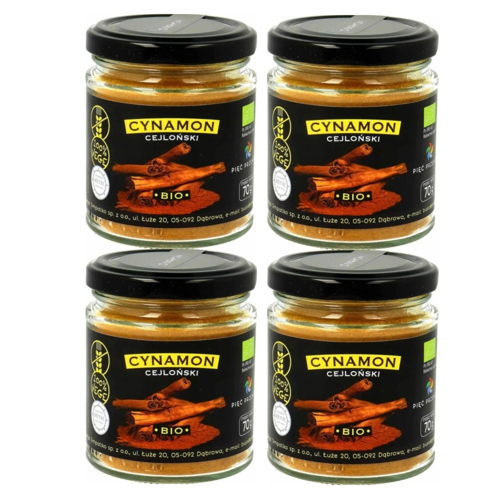 4 x Cynamon Cejloński Bezglutenowy BIO 70 g - Pięć Przemian