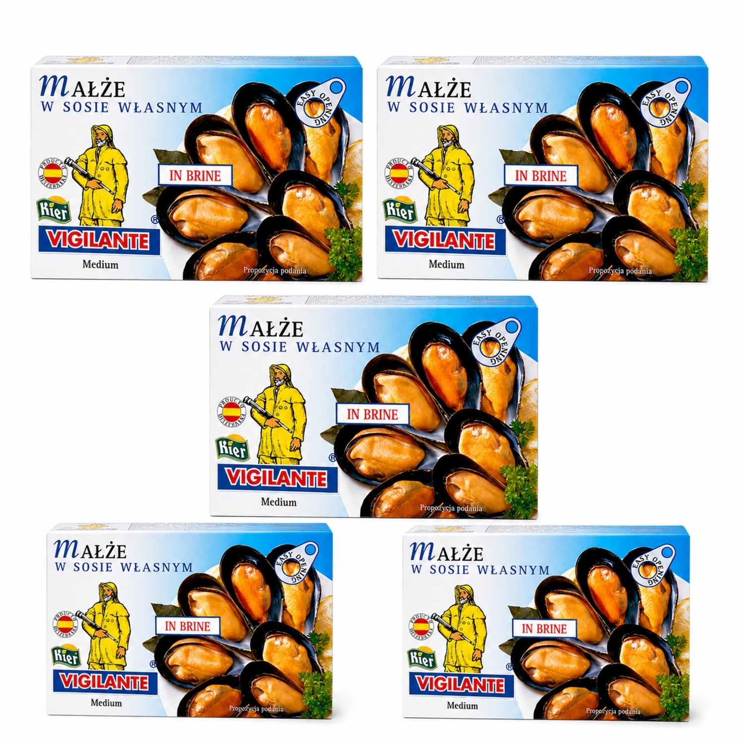 5 x Małże w Sosie Własnym 115 g (70 g) - Vigilante