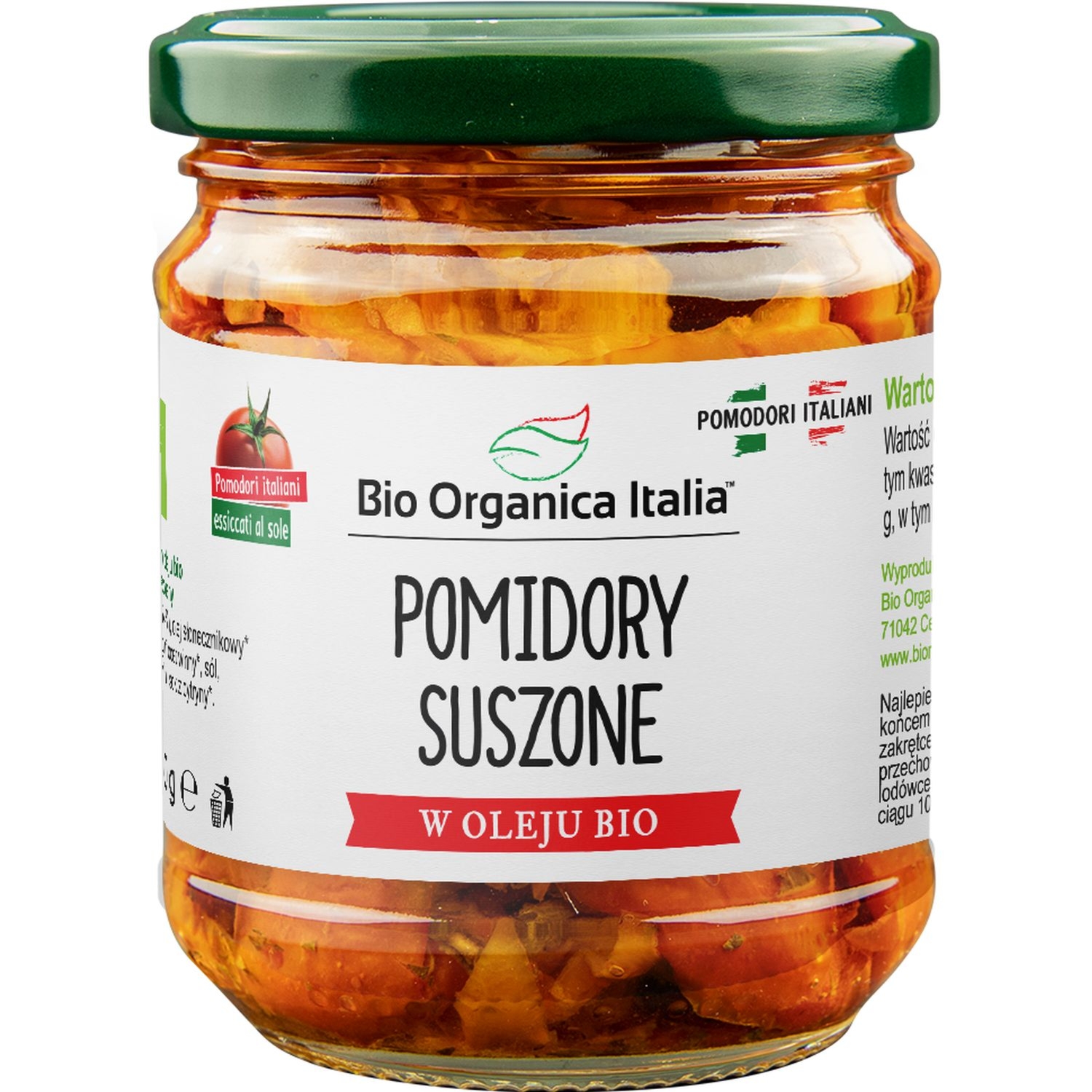 Pomidory Suszone w Oleju Bio 190 g - Bio Organica Italia