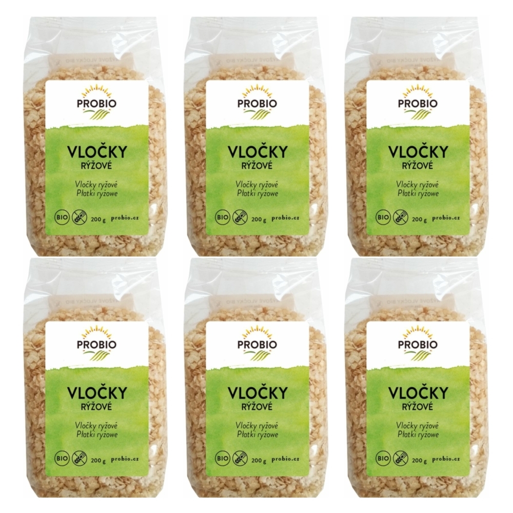 6 x Płatki Ryżowe Bio Bezglutenowe 200 g - Probio