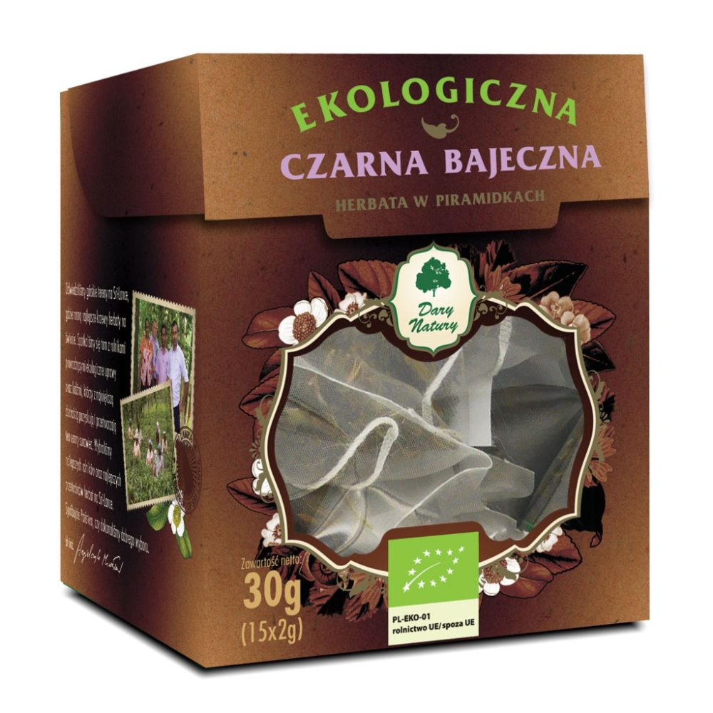 Herbata Czarna Bajeczna Piramidki Eko 30 g (15x 2 g) - Dary Natury