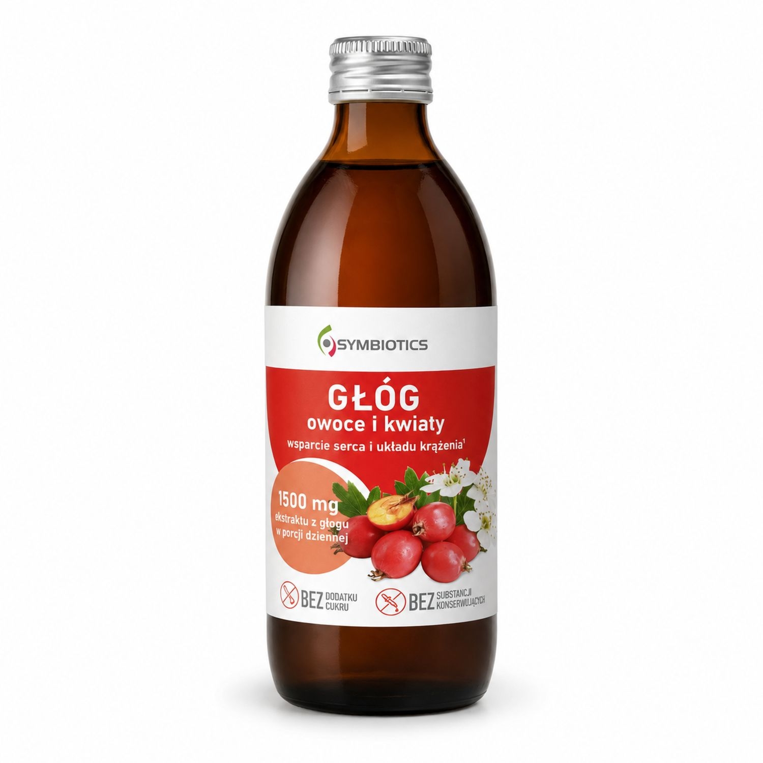 Głóg Owoce i Kwiaty Suplement Diety 500 ml - Symbiotics