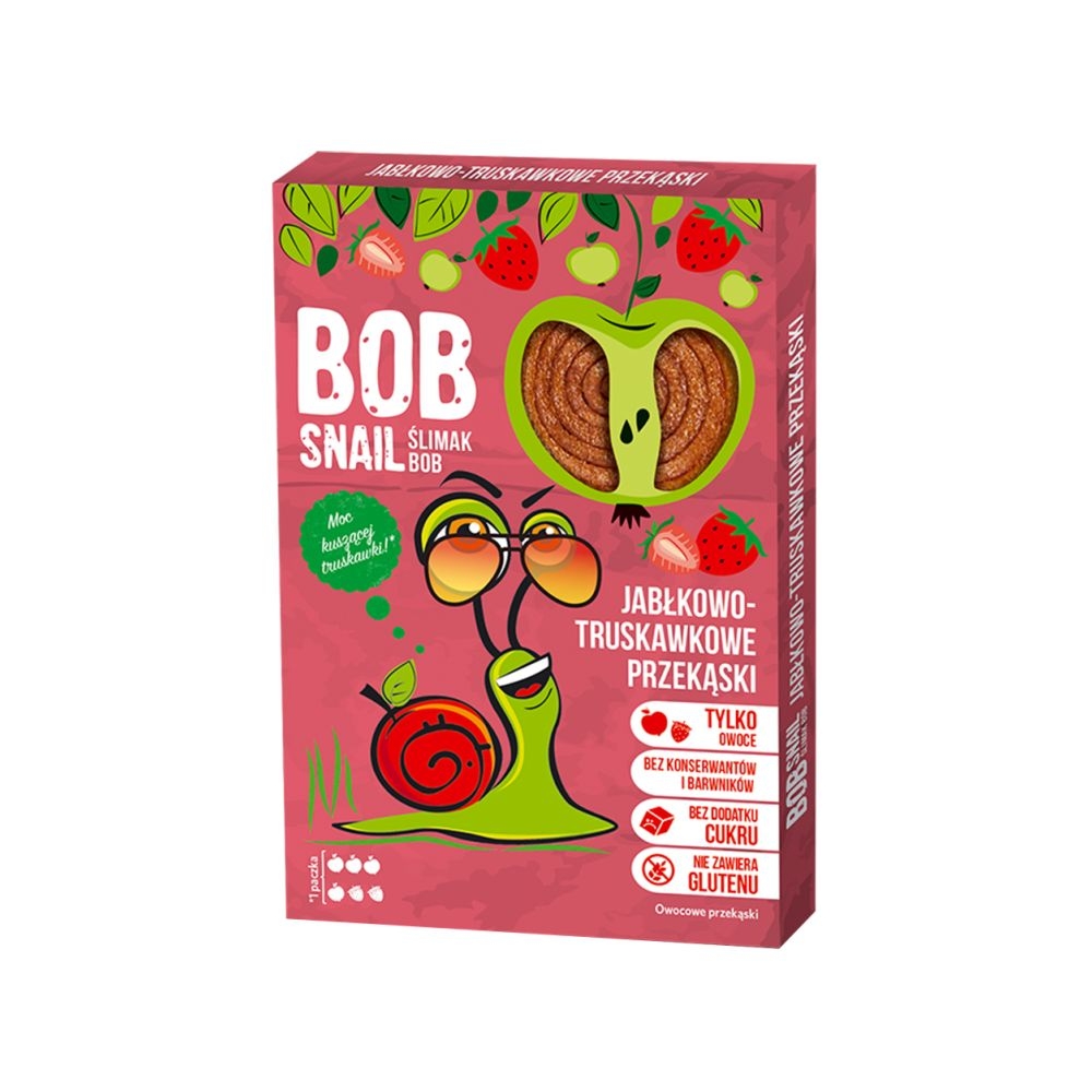 Zdjęcia - Jedzenie dla dzieci i niemowląt Przekąska Jabłkowo - Truskawkowa z Owoców Bez Dodatku Cukru 60 g - Bob Sna
