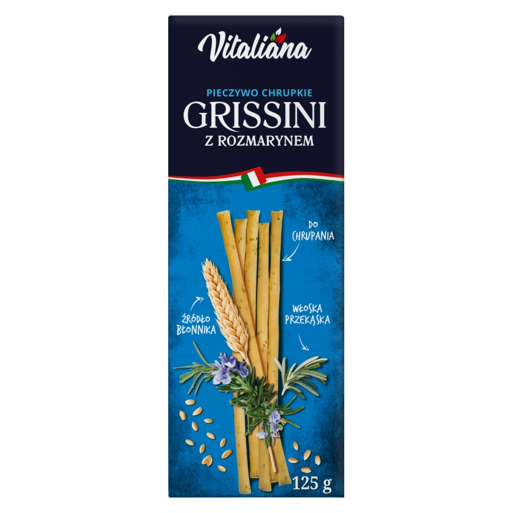  Paluszki Grissini z Rozmarynem 125 g NaturAvena