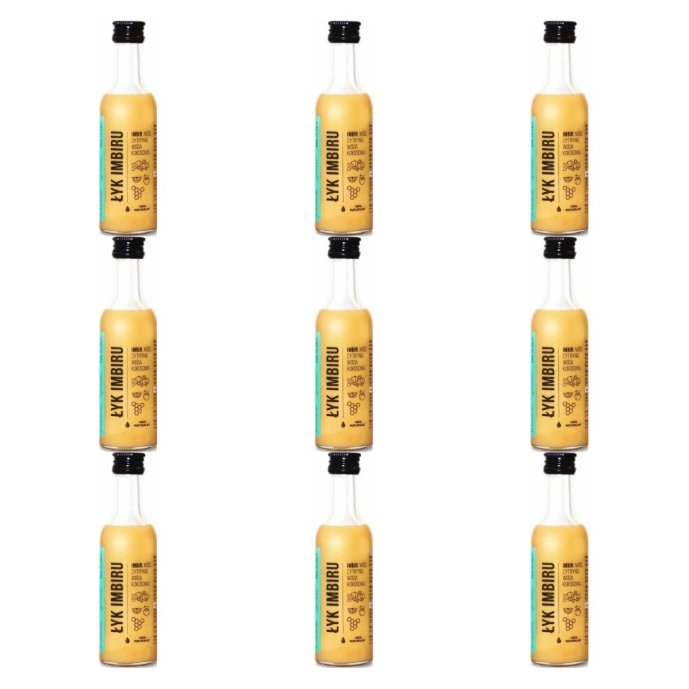 9 x ŁYK Imbiru (Imbir, Miód, Cytryna, Woda Kokosowa) 50 ml - Drest
